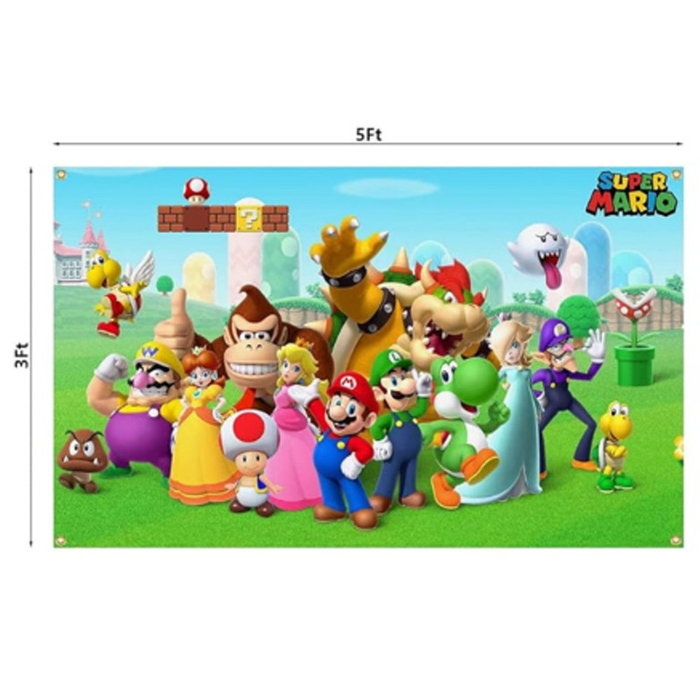 BRAND NEW ~ Classic Nintendo Super Mario Brothers Wall Backdrop Flag ~ 3' x 5'